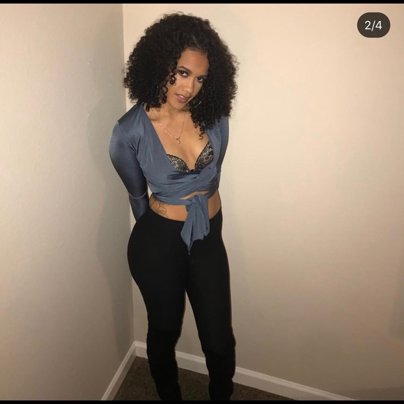 naked wardrobe Tops - Naked Wardrobe wrap crop top. Worn once.